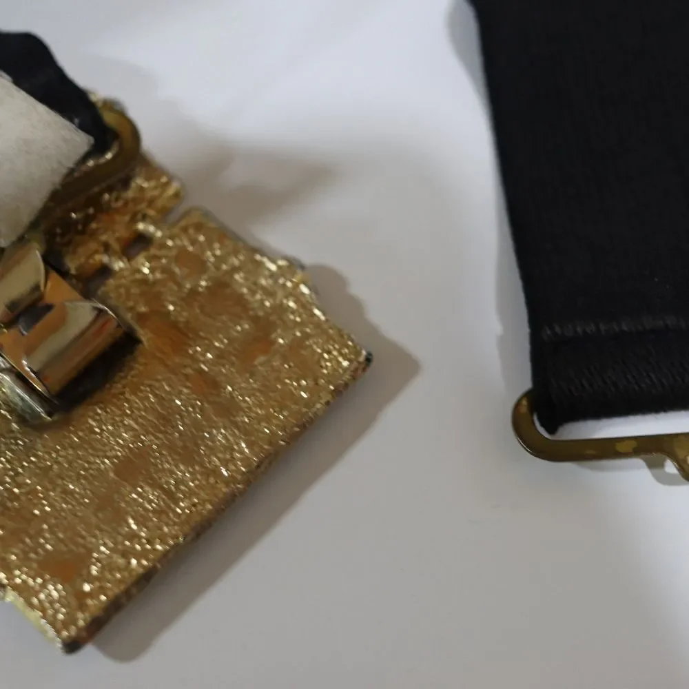 Ginger Propper for Two Blondes Vintage Square Buckle Chunky Belt Y2K